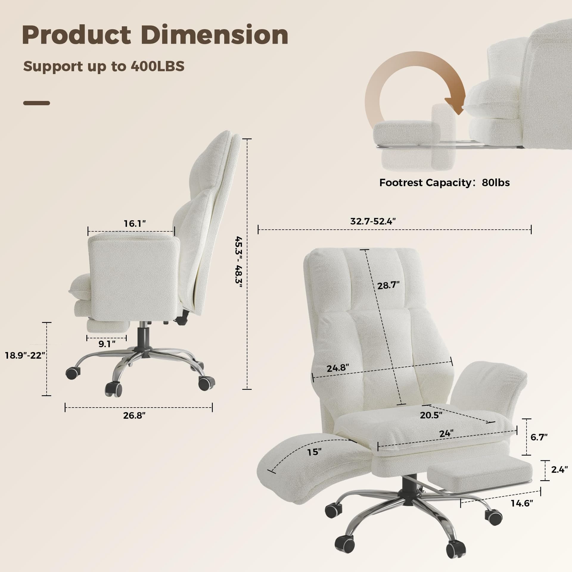 White Office Chair thumbnail 2