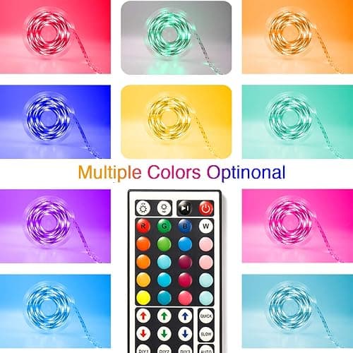 dalattin 32.8ft Led Strip Lights,RGB Led Lights for Bedroom Color Changing Light,Decoration for Bedroom Room Party,Halloween Decor with 44 Keys Remote,1 Roll of 32.8ft thumbnail 5