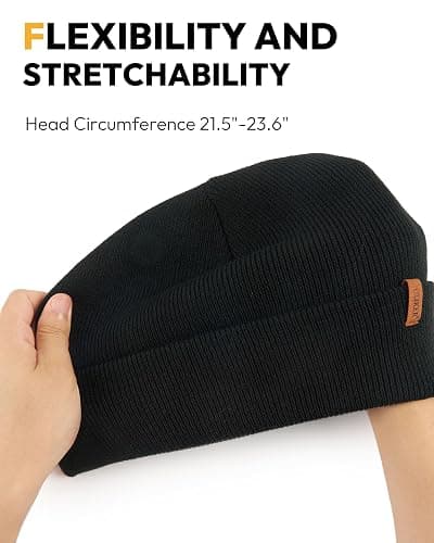 OLIKER 3 Pack Beanie for Men Women, Winter Double Layer Warm Hat Skull Cap thumbnail 3
