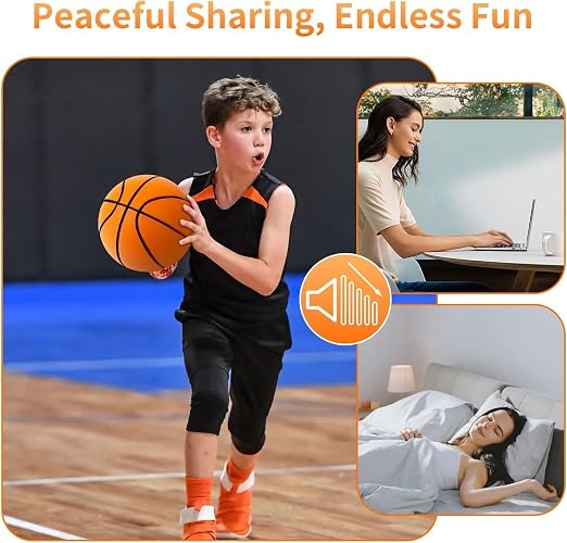 HUALEI-V 2026 New Silent Basketball Size 7 Upgrade Dribble Dream Silent Basket Ball,Dribbling Indoor Soft No Noise Foam Basketball 24cm Indoor Training Ball for Kids. thumbnail 6