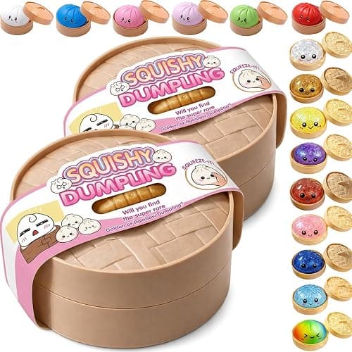 2026 New Dumpling Squishy Mystery Box - Surprise Dumpling Squishy, Rare Dumplings Bun Stress Relief Fidget Set, Random Colors (2 Pack) - Image 1