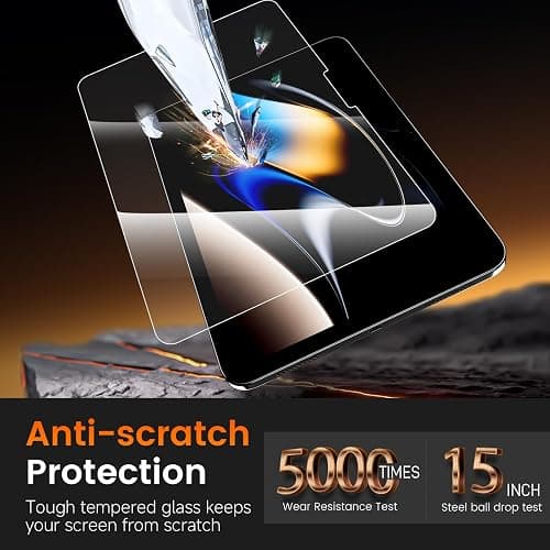 PandaShield 2 Pack for iPad 11th/10th Gen.(A16 2025/2022,11/10.9 inch)9H+ Tempered Glass Screen Protector with Easy-Install[12FT Grade Shatterproof]Apple Pencil Compatible,HD Clarity,Scratch Resistant thumbnail 5