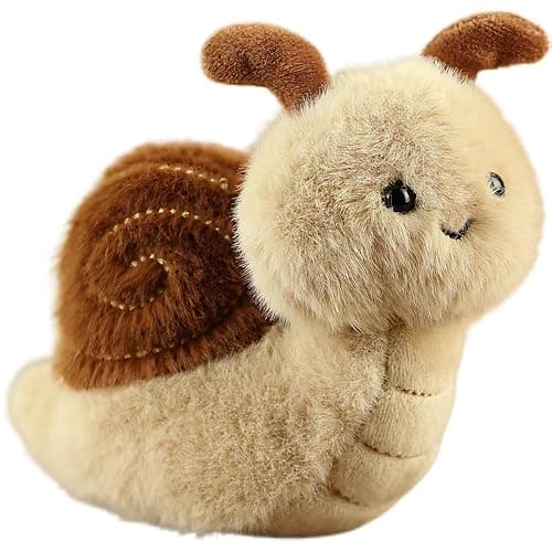 Pgsnhxj 4.5 inches Snail Plush Toy Insect Stuffed Animal Plush Toy Party Christmas Birthday Valentine's Day Gifts for Kids Girlfrends (Snail) - Image 1