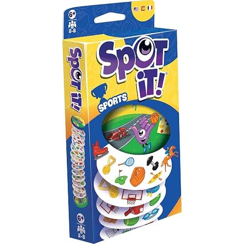Asmodee Spot It! Sports Card Game (Eco-Blister) - Fast-Paced Matching Featuring 5 Mini-Games, Travel-Friendly Family Fun for Kids & Adults, Ages 6+, 2-8 Players, 15 Minute Playtime - Image 1