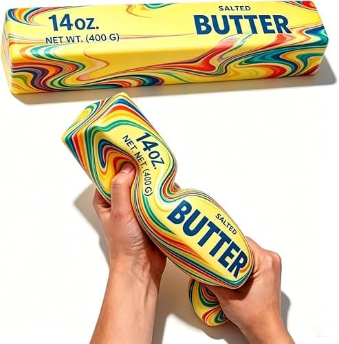Big Butter Squishy, 2026 New 14oz Giant Squishies Butter Jumbo Slow Rising Squeeze PU Foam Fidget for Anxiety & Sensory Stress Relief Fidget Adults(Giant Butter-multicolor) - Image 1