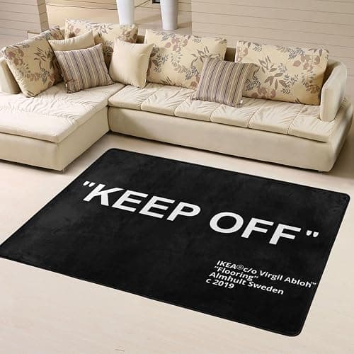 YIKUDU Keep Off Large Rugs Floor Mat Modern Carpet for Home Decoration Area Rug,Cozy Art Decoration Polyester Carpet 36 x 24 inch - Image 1
