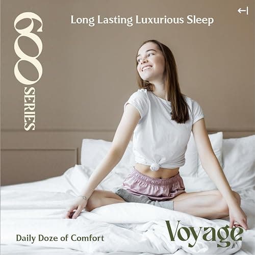 Mayfair Linen 100% Egyptian Cotton Twin XL Size Sheets Set - Luxury 600 Series Voyage Collection Twin XL Cotton Sheets (3 PC, White), Soft, Cooling, 16" Deep Pocket Hotel Collection Sheets Set thumbnail 9