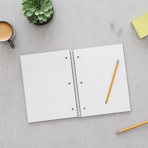 Staples Poly Cover 1-Subject Notebook, 8.5x11 Inch, College Ruled, Pink | Durable poly cover for school, office, and everyday note-taking. thumbnail 2