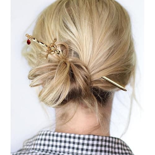 4Pcs Ancient Style Sword Hair Chopsticks Chinese Style Hair Sticks for Bun Hair Long Hair Classic Vintage Flower Hair Sticks Women Girl Gifts thumbnail 5