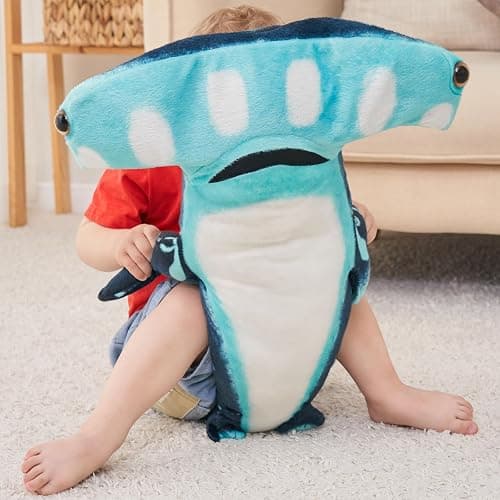 Beeyybuy 40 inch Hammerhead Shark Stuffed Animal - Giant Shark Plush Toy thumbnail 3