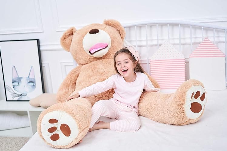 IKASA Giant Teddy Bear Plush Toy Stuffed Animals (Brown, 63 inches) thumbnail 6
