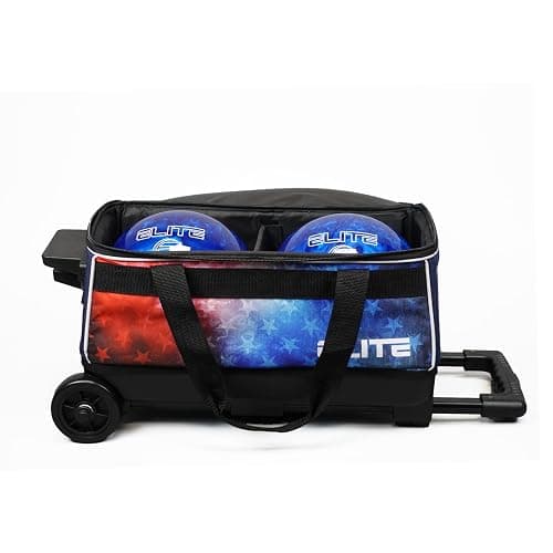 ELITE Basic Bowling Bag Double (2) Ball Roller with Rolling Wheels thumbnail 2