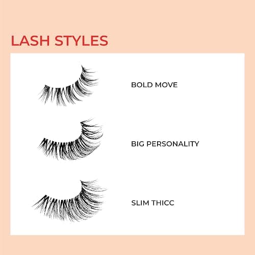 KISS My Lash But Bolder, False Eyelashes, 'Big Personality', 14mm, Includes 1 Pair, Easy to Apply, Reusable Lash Clusters thumbnail 3