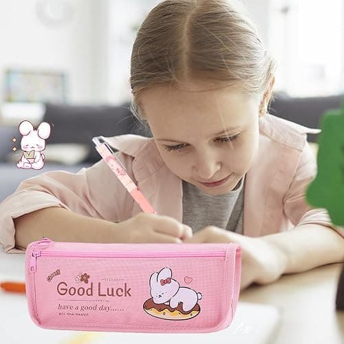 SIMSHOTUS 58PCS Cute Rabbit School Supplies Set Kawaii Stationery Kit Back to School, Including Notebook,Gel Pens,Pencil Case,Stickers,Festival Holiday Birthday Party Favors Easter Basket Stuffers thumbnail 2