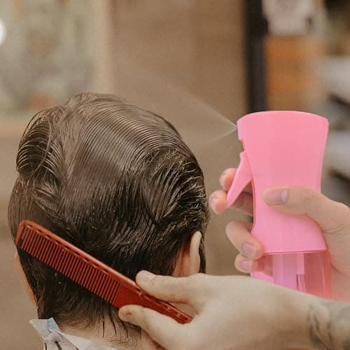 LERPOLOR Empty Spray bottles, Continuous Spray Bottle for Hair, Spray Water Bottle Fine Mist Refillable, Skin Care, Showering Pets, Plants, travel, Ironing and Cleaning 6.8 Ounce (1 Pack, Pink) thumbnail 2