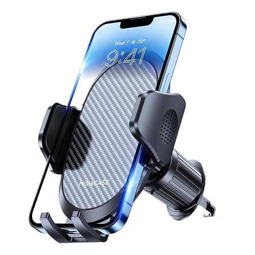 Miracase Phone Holders for Your Car with Metal Hook Clip, Air Vent Cell Phone Car Mount, Universal Automobile Cradle Fit for iPhone Android and All Smartphones, Dark Black - Dark Black thumbnail 7