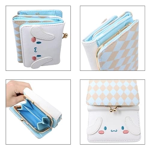 Honbay Fashion Cute Cartoon Wallet, Small Wallet, Women Ladies Short Wallet, PU Leather Tri-fold Wallet, Money Bag, Coin Cash Cards Pouch Purse, Kiss Lock Change Purse Clutch Purse thumbnail 6