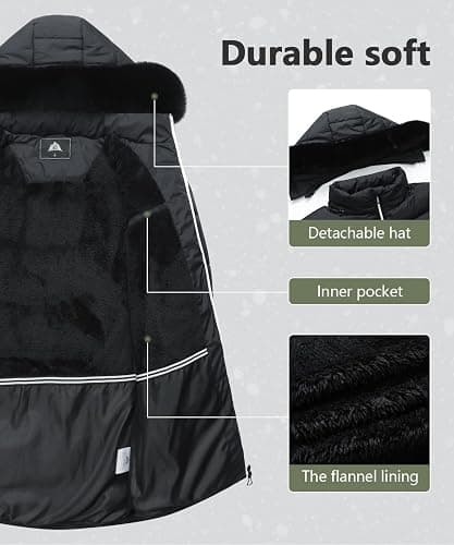 MOERDENG Women's Winter Windproof Warm Down Coats Waterproof Thicken Hooded fashions Puffer Jacket thumbnail 2