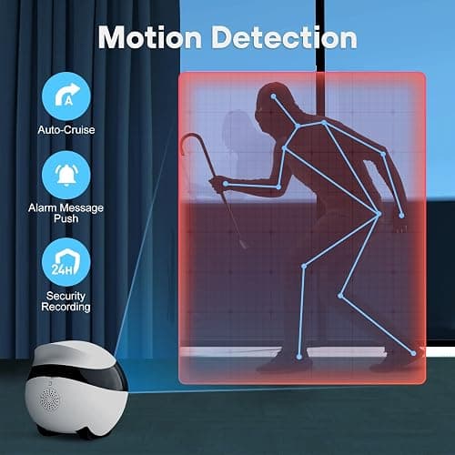 Enabot EBO SE Pet Camera Home Security Camera, Movable Indoor WiFi Cam, 2 Way Talk, Night Vision, 1080P Video, Self Charging Rechargeable Wireless Camera for Pet/Babt/Elderly thumbnail 5