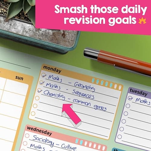Study and Revision Planner Pad for Students - 52 thick A4 sheets for school, college and university revision and exams - Academic Planner thumbnail 6