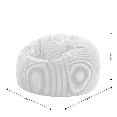 Icon Kingston Sitzsack Cord, Salbeigrün, Sitzsack Erwachsene mit Füllung, Bean Bag, Cord Sessel, Lounge Sessel, Lounge Stuhl, Schlafzimmer, Wohnzimmer, Wohnzimmer Möbel thumbnail 3