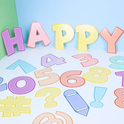249 Pcs Bulletin Board Letters for Classroom Decorations Pastel 4 Inch | Cut Out Letters for Bulletin Board Decor, Poster Board Letter Alphabet Numbers Punctuation for Classroom Wall & School Decor thumbnail 6