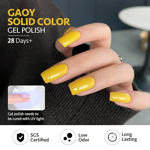 GAOY Green Gel Nail Polish Set for Spring Summer, UV Light Cure Gel Polish Manicure and Nail Art DIY at Home or Salon thumbnail 5