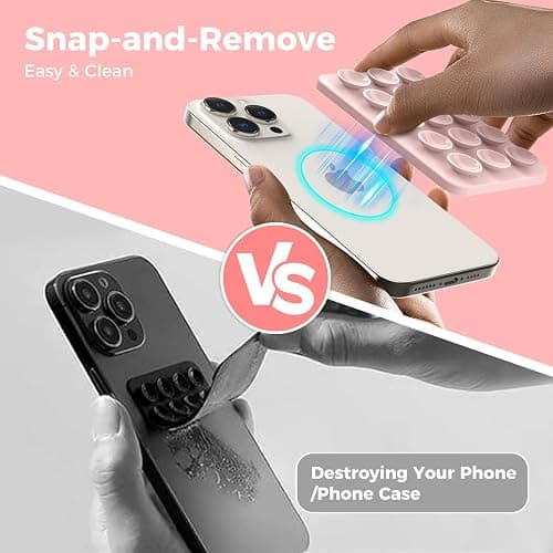 AHASTYLE Support Téléphone Ventouse Magnétique pour iPhone 17/16/15/14/13/12 Series Silicone Stand de Ventouse pour Etui de Téléphone, Support pour Téléphones Mobiles pour TikTok Videos et Selfies thumbnail 3