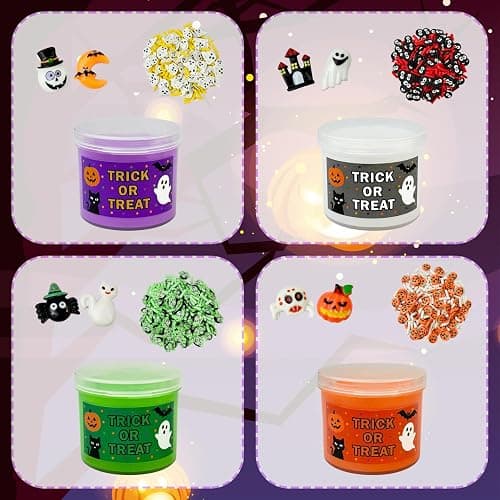 Halloween Treat Non Candy for Toddlers-4 PCS Slime Toys Gifts Party Favors | Small Halloween Birthday School Prize for Kids, Goody Bag Basket Pinata Stuffer Fillers Supplies Stuff Trinket for Boys Girls thumbnail 4