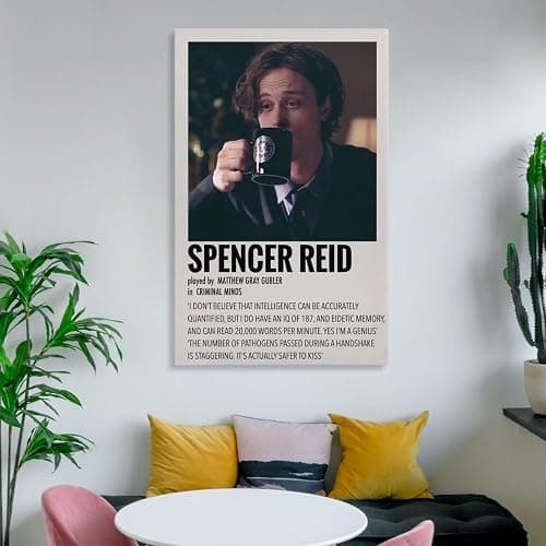 RCIDOS Matthew Gray Gubler Poster Criminal Minds Spencer Reid Poster (11) Canvas Painting Posters And Prints Wall Art Pictures for Living Room Bedroom Decor 12x18inch(30x45cm) Frame-style thumbnail 6