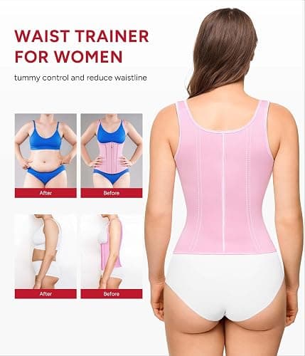 Nebility Waist Trainer for Women Corset Shapewear Tummy Control Faja Body Shaper Waist Cincher with Adjustable Strap thumbnail 2