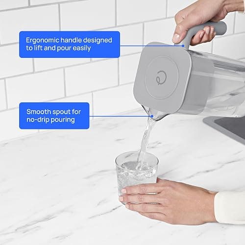 Culligan with ZeroWater Technology 12-Cup Water Filter Pitcher – Includes 5-Stage Advanced Water Filter, IAPMO Certified to Reduce Lead, Total PFAS (Forever Chemicals), Mercury, Fluoride, and Chlorine thumbnail 7