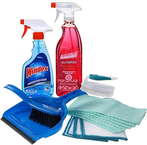 Dorm Room Multipurpose Cleaning Kit Value Pack with All-Purpose Cleaner, WINDEX® Glass Cleaner & More - Image 1