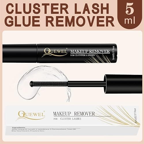 QUEWEL Lash Remover for Lash Clusters 5ML Lash Cluster Remover Gentle Lash Remover for Cluster Lashes, Cluster Lash Remover Lash Bond and Seal Eyelash Glue Remover Self-Use at Home thumbnail 7