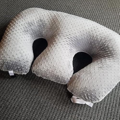YOUOUYEN Multifunctional twin nursing pillow, maternity nursing pillow, machine washable cotton twin support pillow, anti-spill milk, anti-vomiting cushion (Grey) thumbnail 7