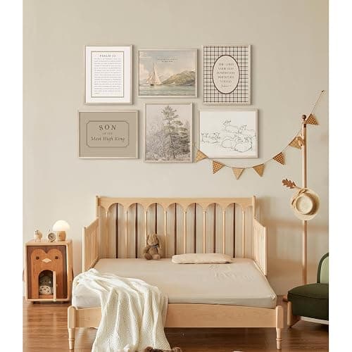 Nursery Christian Wall Art Decor Vintage Bible Verse Posters Baby Boy Nursery Canvas Wall Decor Kids Scripture Pictures Religious Playroom Prints Christian Artwork for Bedroom 12x16x6 Inch Wood Framed thumbnail 5
