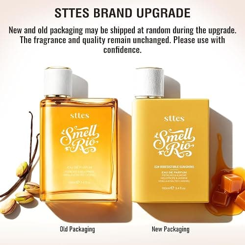 Sttes Perfume 02# (2 Packs) – Irresistible Sunshine – Long-Lasting Vanilla, Salted Caramel & Pistachio Gourmand Eau de Parfum 2×100ml (3.4 fl oz) – Warm Sweet Perfume Gift Set for Women thumbnail 3