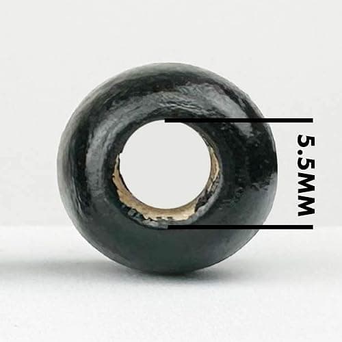 500 Multicolor Natural Colors Large Hole Macrame Wood Beads 12mm x 10mm Diameter 5.5mm Hole thumbnail 7