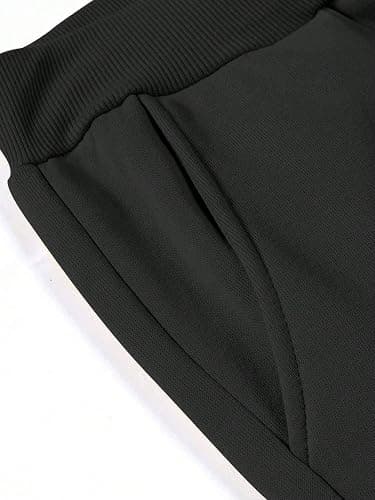 Floerns Men's 2 Pcs Graphic Print Drawstring Waist Active Jogger Sweatpants thumbnail 2