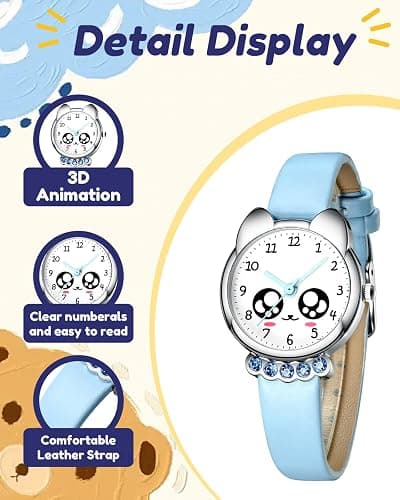 KDM Quartz Watch Gift for Kids: for Classroom Success & Independence - Educational Design with Large Numbers - Perfect First Communion or Year-End Gift 3-12 thumbnail 4