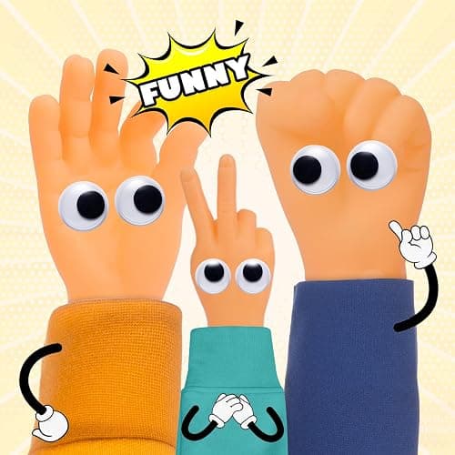 30 pcs Tiny Hands Finger Puppets, Mini Hands Little Small Hands mini Thing Gag Performance Funny Fingers for Puppet Show Gifts Classroom Prizes Party Favors for Kids (7 Styles) thumbnail 7