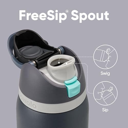 Owala FreeSip Insulated Stainless Steel Water Bottle with Straw for Sports, Travel, and School BPA-Free Sports Water Bottle, 32 oz, Foggy Tide thumbnail 5