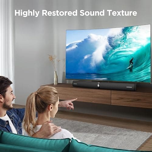 Assistrust Sound Bar for Smart TV,90W Soundbar with Bluetooth/ARC/Optical/AUX Connect, Auto Volume Boost, 3 Customizable Equalizer Modes, 2 in 1 Detachable Soundbar for TV/PC/Gaming/Projectors - Black thumbnail 7