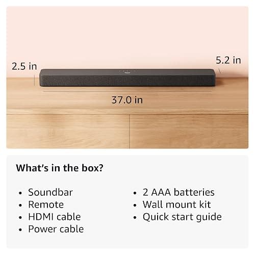 Amazon Fire TV Soundbar Plus (newest model) with built-in subwoofer, 3.1 channel, Dolby Atmos, clear dialogue thumbnail 6
