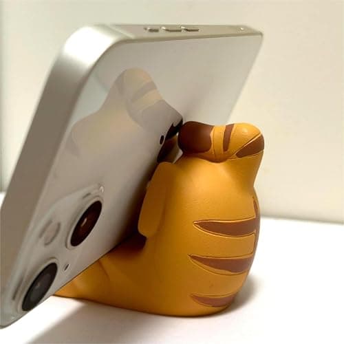 Eysinyge Resin Cat Figurine Phone Stand - Sturdy Design to Hold Smartphones Without Tipping, Cute Phone Holder Gift for Cat Lovers, Desk Decor Accessory 5.7 oz 3.3 x 2.3 x 2.0 in thumbnail 3