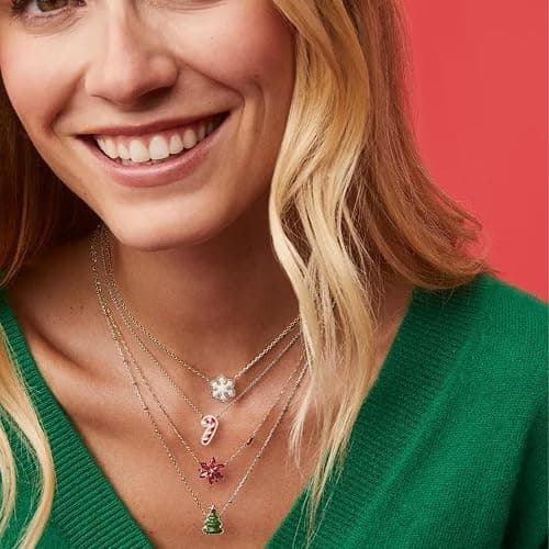 Kendra Scott Candy Cane Pendant Necklace, 14k Gold Plated Brass, Fashion Jewelry for Women thumbnail 3