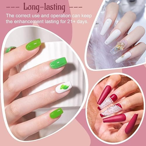 JODSONE Gel Nail Polish Kit 60 PCS with U V Light Soak off Base Top Coat 55 Shine Colors Gel Nail Kit Bright and Dark Brown Wine Red Series Manicure Set for Women and Girls thumbnail 4