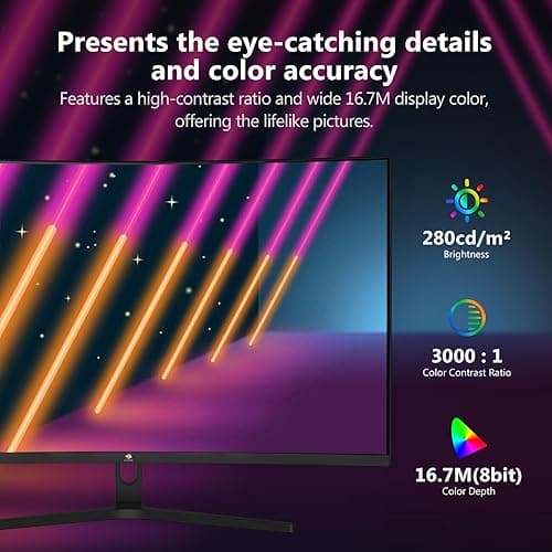 Z-Edge 32 inch Curved Gaming Monitor, FHD 1080P 240Hz Curved Monitor,1500R Computer Monitor, MPRT 1ms Monitor, UG32P 2X DP 1.4 Ports and 2X HDMI 2.0 Ports thumbnail 8