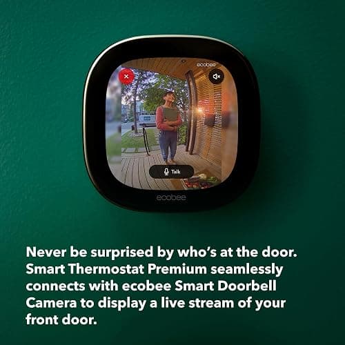 ecobee Smart Thermostat Premium with Smart Sensor and Air Quality Monitor - Programmable Wifi Thermostat - Works with Siri, Alexa, Google Assistant, Black thumbnail 5