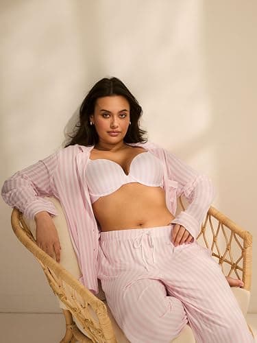 Victoria's Secret Women's Modal Pajama Set, Long Sleeve Button Down Shirt & Pants thumbnail 3